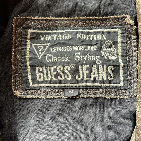 ORIGINAL VINTAGE EDITION GUESS JEANS MOTORCYCLE JACKET BY GEORGES MARCIANO 1985 - Picture 2 of 16